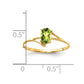 Oval Checker-cut Peridot Bypass Ring - WBC
