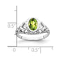 Oval Peridot Bezel Heart Filigree Ring - WBC