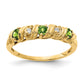 Round Peridot and AA Diamond Twist Ring - WBC