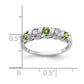 Round Peridot and AA Diamond Twist Ring - WBC