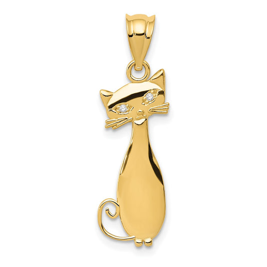 Diamond Cat Pendant - WBC