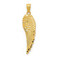 Polished and Textured Angel Wing Pendant - WBC
