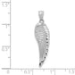 Polished and Textured Angel Wing Pendant - WBC
