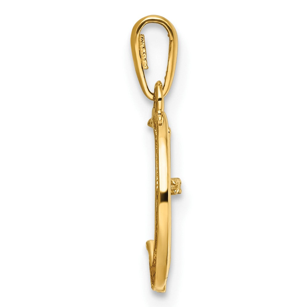 CZ Cat and Moon Childrens Pendant - WBC