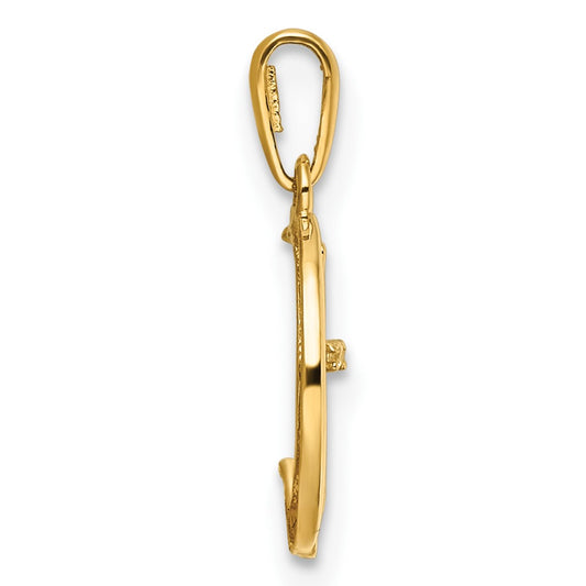 CZ Cat and Moon Childrens Pendant - WBC