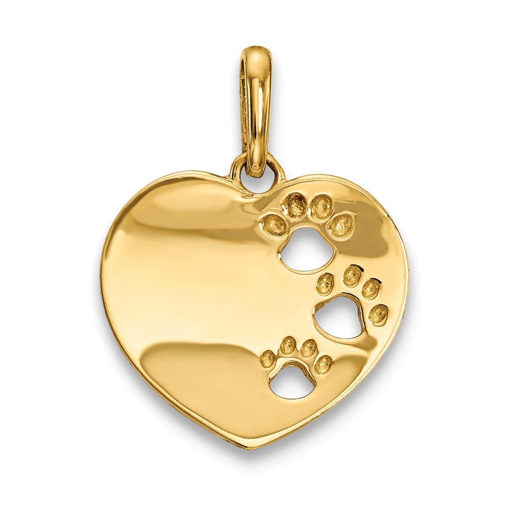 Heart with Pawprints Childrens Pendant - WBC
