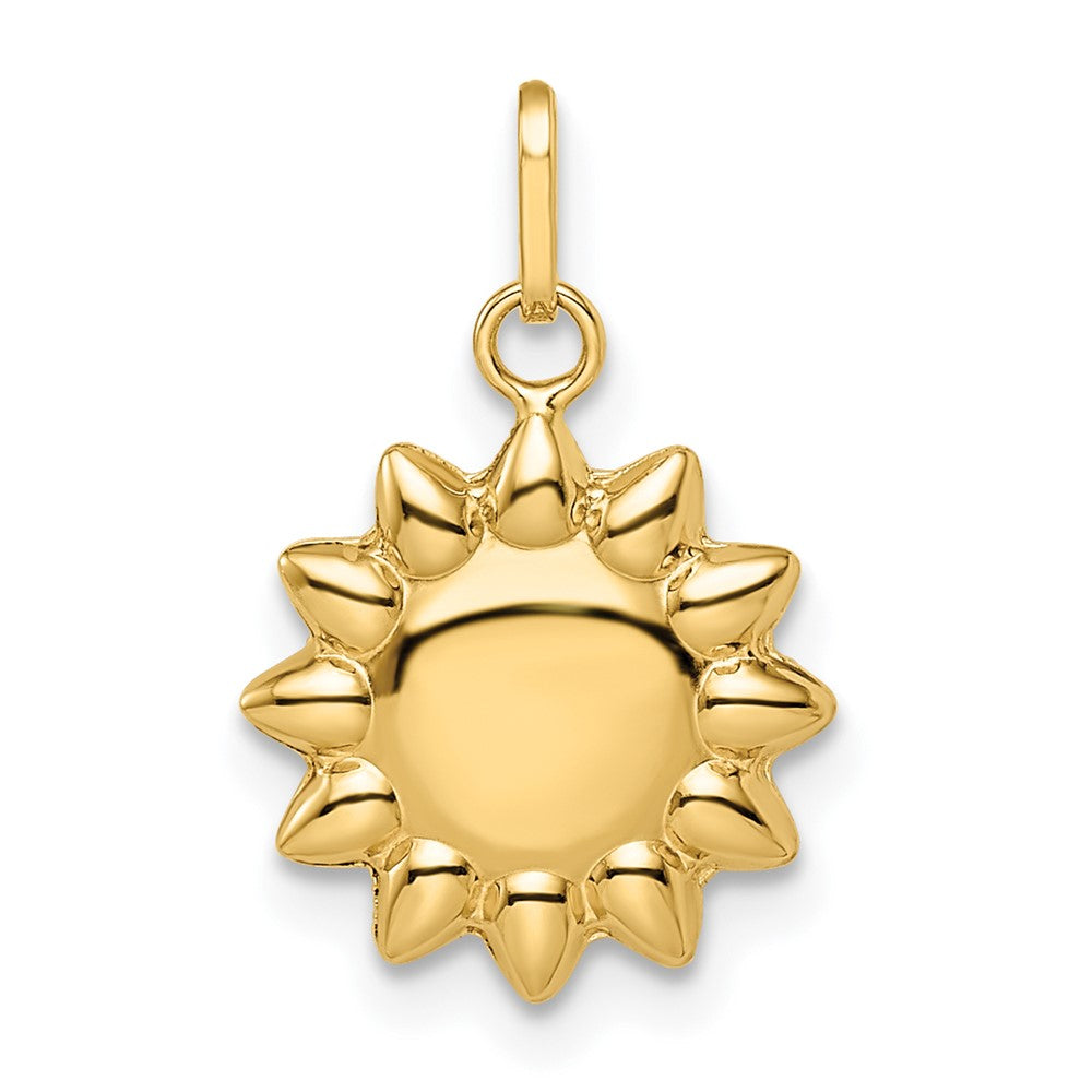 Polished Puffed Sun Pendant - WBC