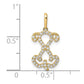 Polished CZ Puppy Sitting Outline Pendant - WBC