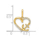 CZ Heart with Anchor Pendant - WBC