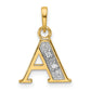 with Rhodium Diamond Letter A Initial Pendant - WBC
