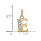 with Rhodium Diamond Letter E Initial Pendant - WBC