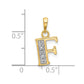 with Rhodium Diamond Letter F Initial Pendant - WBC