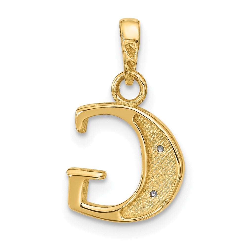 with Rhodium Diamond Letter G Initial Pendant - WBC