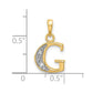 with Rhodium Diamond Letter G Initial Pendant - WBC