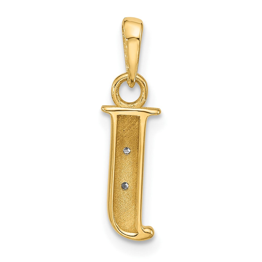 with Rhodium Diamond Letter J Initial Pendant - WBC