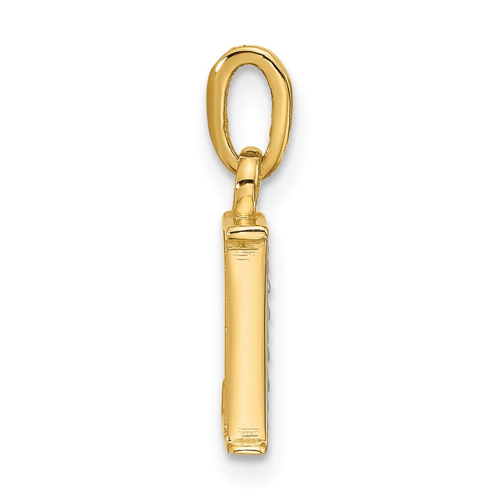 with Rhodium Diamond Letter L Initial Pendant - WBC