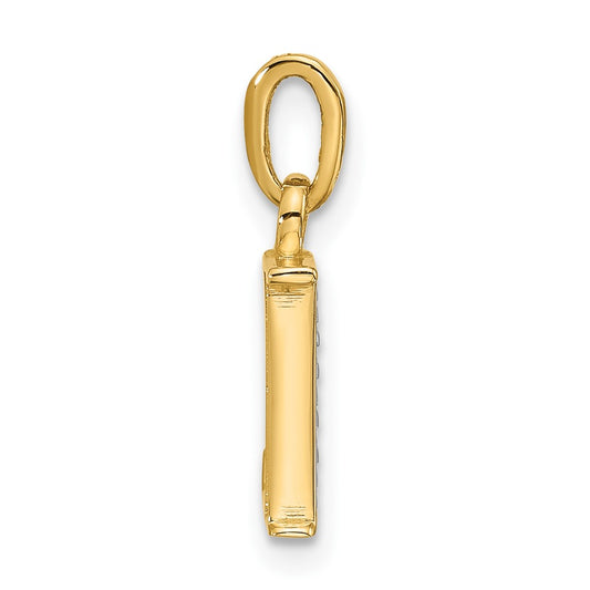 with Rhodium Diamond Letter L Initial Pendant - WBC