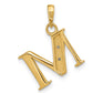 with Rhodium Diamond Letter M Initial Pendant - WBC