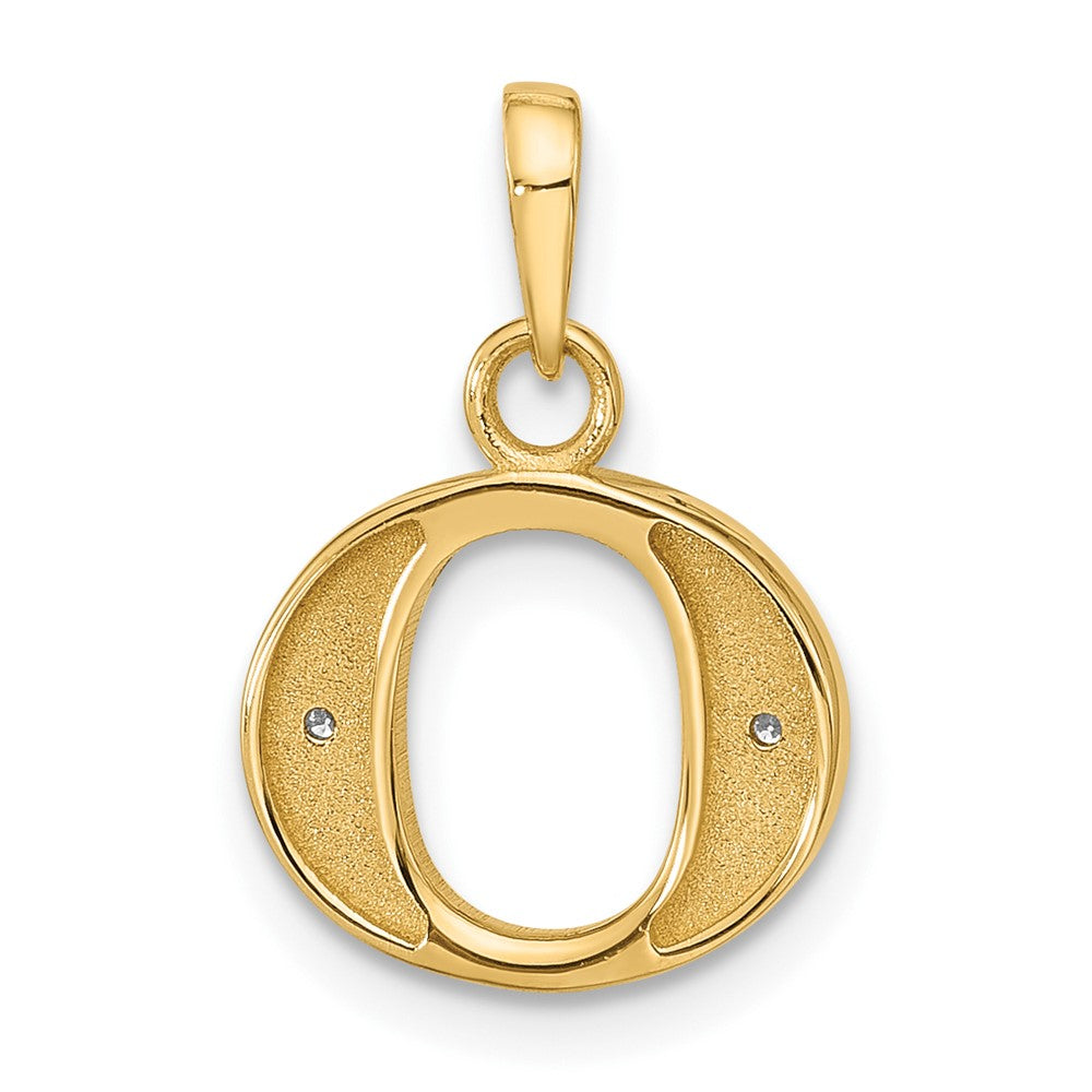 with Rhodium Diamond Letter O Initial Pendant - WBC