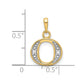 with Rhodium Diamond Letter O Initial Pendant - WBC