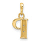 with Rhodium Diamond Letter P Initial Pendant - WBC