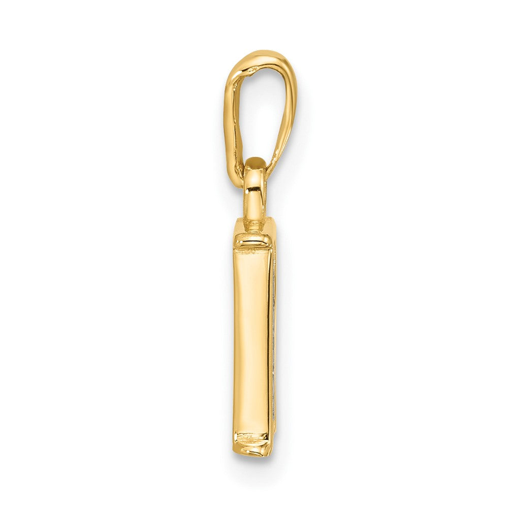 with Rhodium Diamond Letter R Initial Pendant - WBC