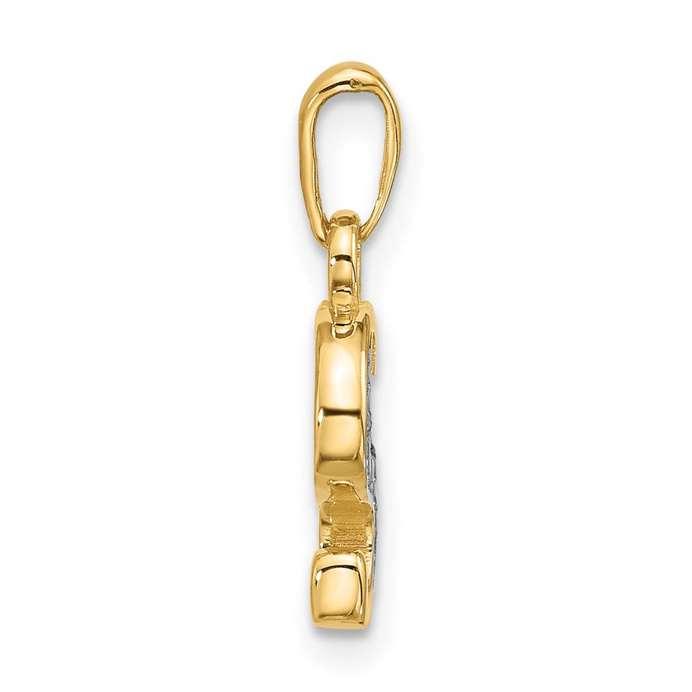 with Rhodium Diamond Letter S Initial Pendant - WBC