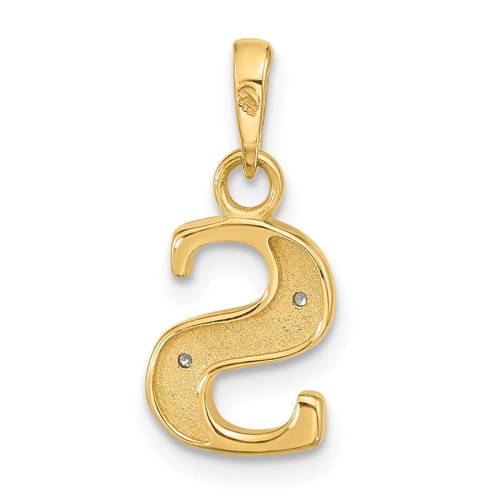 with Rhodium Diamond Letter S Initial Pendant - WBC