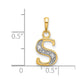 with Rhodium Diamond Letter S Initial Pendant - WBC
