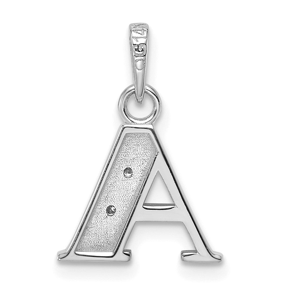 Diamond Letter A Initial Pendant - WBC