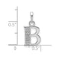Diamond Letter B Initial Pendant - WBC