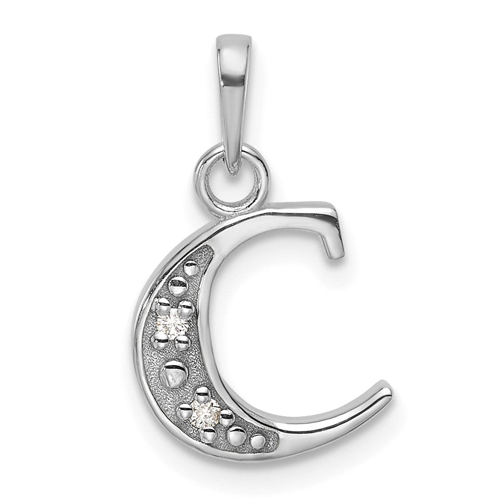 Diamond Letter C Initial Pendant - WBC