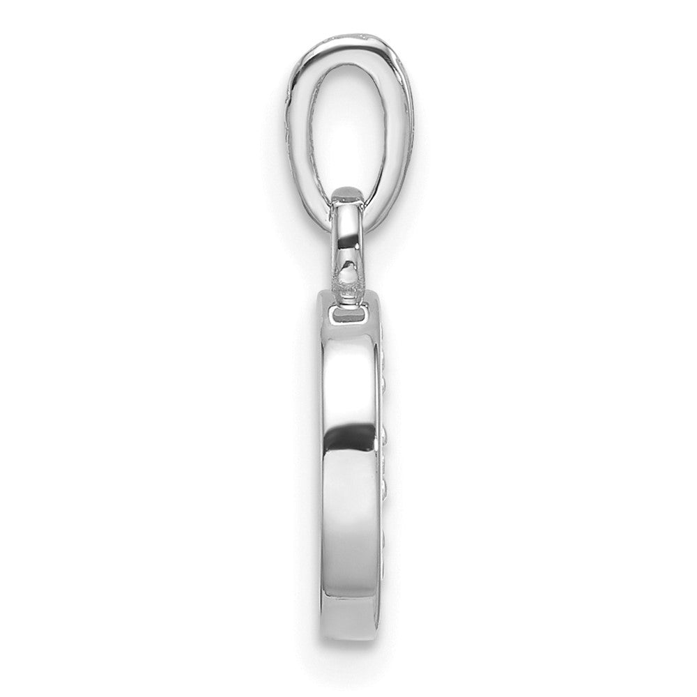 Diamond Letter D Initial Pendant - WBC