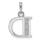 Diamond Letter D Initial Pendant - WBC