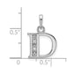 Diamond Letter D Initial Pendant - WBC