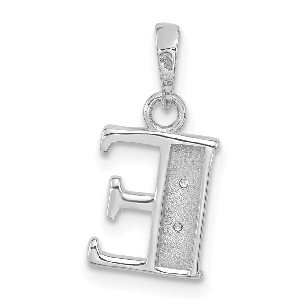Diamond Letter E Initial Pendant - WBC