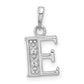 Diamond Letter E Initial Pendant - WBC