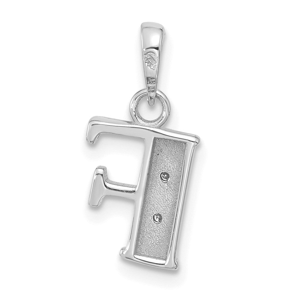 Diamond Letter F Initial Pendant - WBC