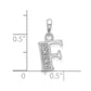 Diamond Letter F Initial Pendant - WBC