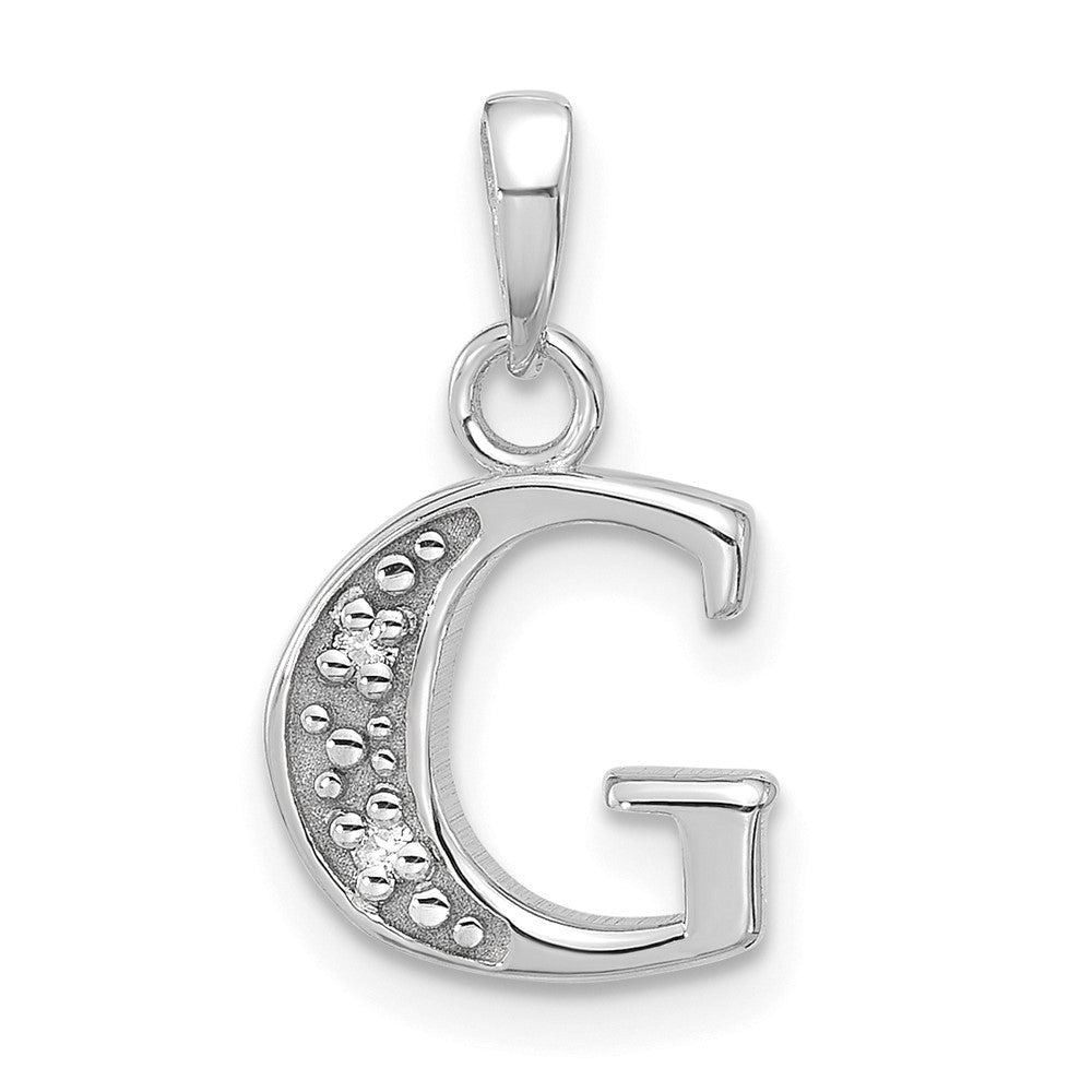 Diamond Letter G Initial Pendant - WBC