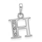 Diamond Letter H Initial Pendant - WBC