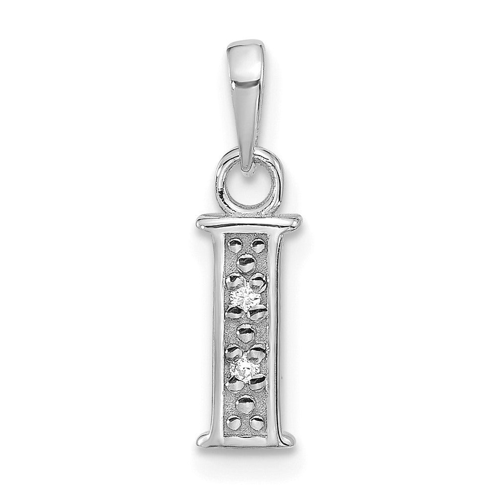 Diamond Letter I Initial Pendant - WBC