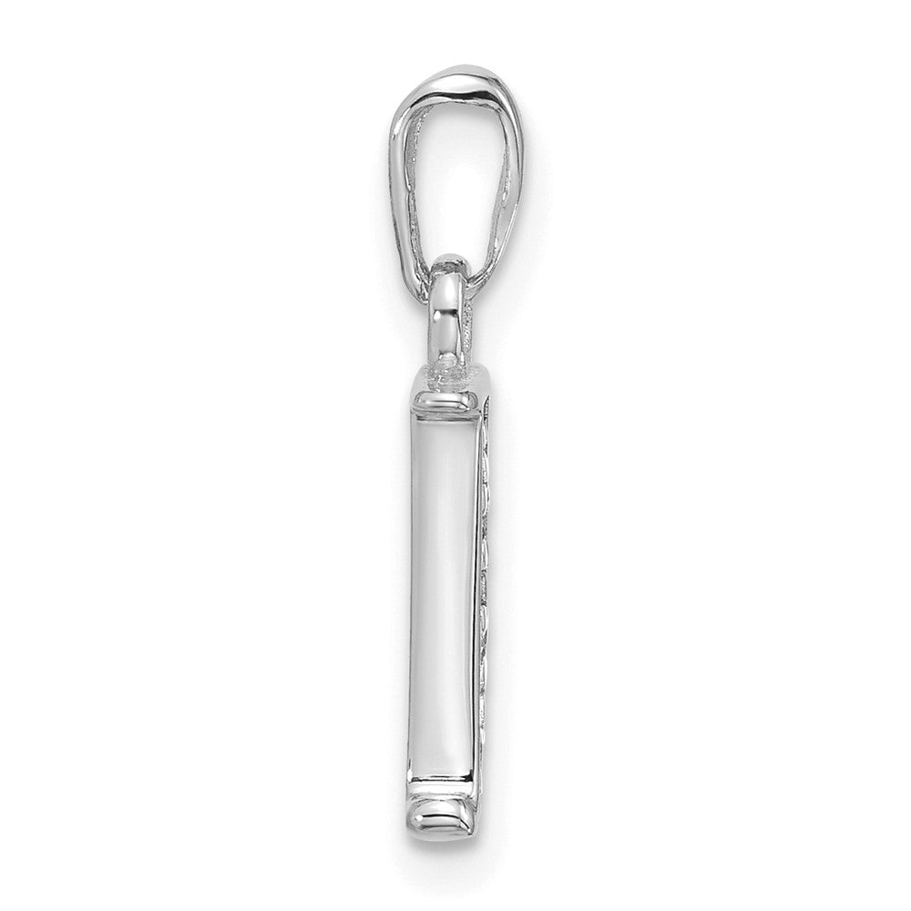 Diamond Letter J Initial Pendant - WBC
