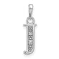 Diamond Letter J Initial Pendant - WBC