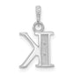 Diamond Letter K Initial Pendant - WBC
