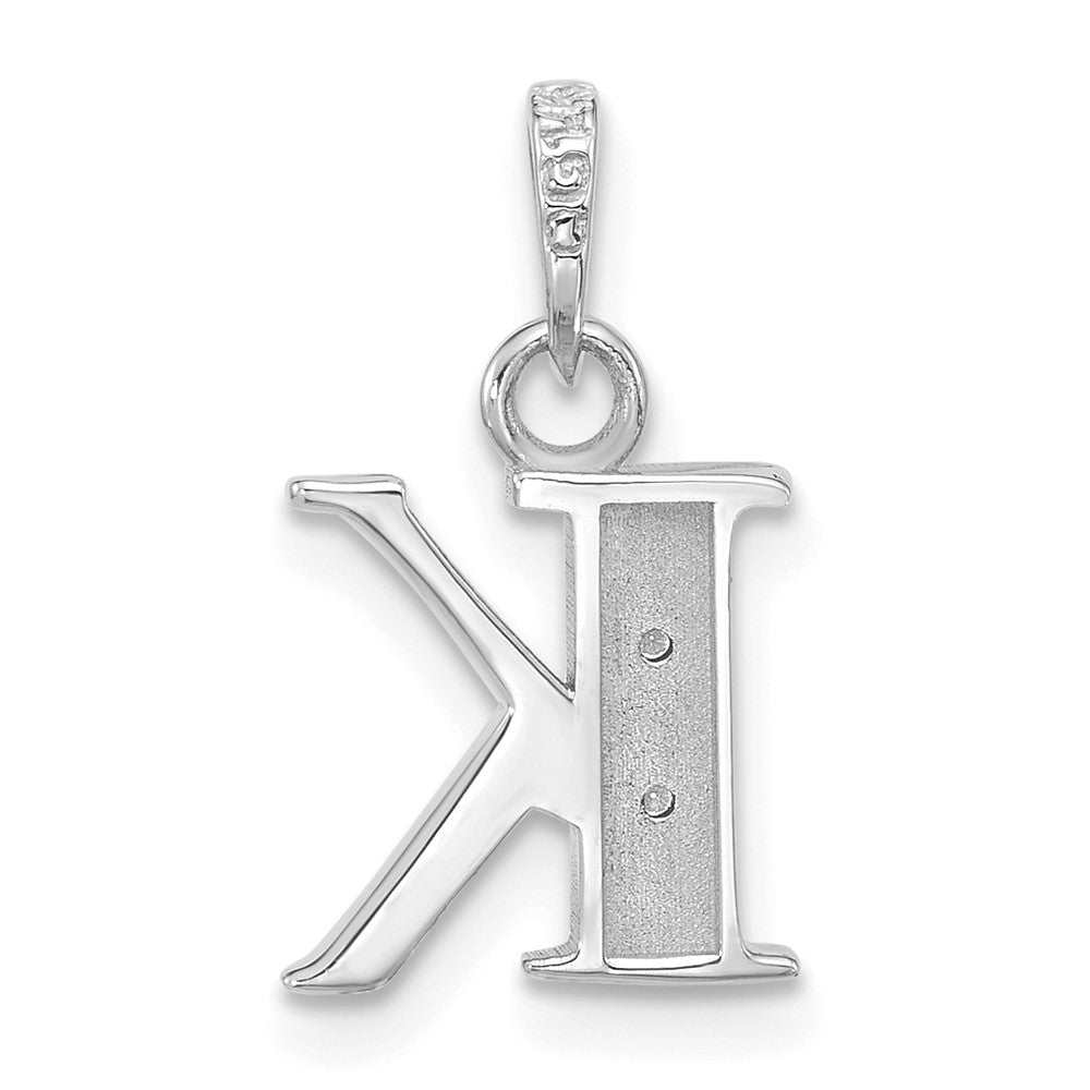 Diamond Letter K Initial Pendant - WBC