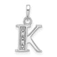 Diamond Letter K Initial Pendant - WBC