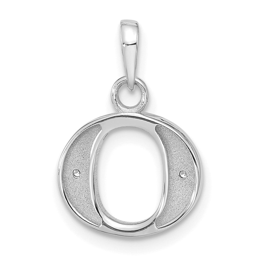 Diamond Letter O Initial Pendant - WBC