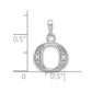 Diamond Letter O Initial Pendant - WBC