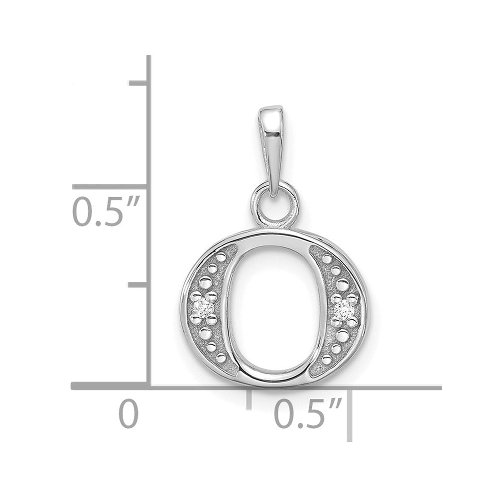 Diamond Letter O Initial Pendant - WBC